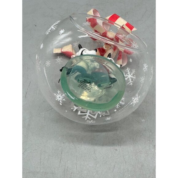 Disney Mickey & Minnie Mouse 2021 Glass Christmas Ornament With Red Bow READ - Picture 8 of 8